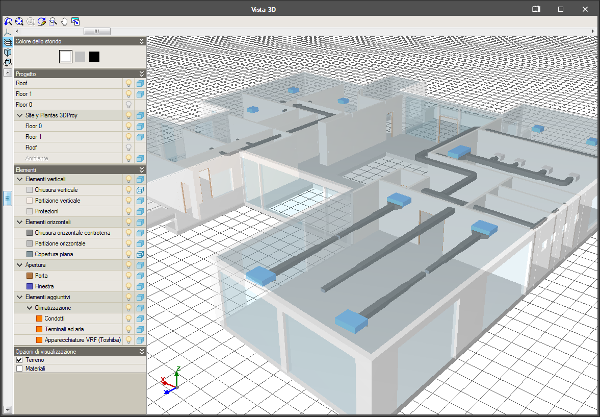 IFC Builder. Nuovi colori e texture della vista 3D.